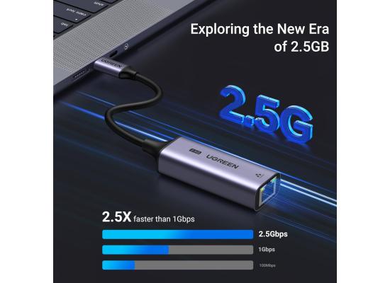 UGREEN USB-C to 2.5G Ethernet Adapter – Aluminum Type-C RJ45 Network Dongle